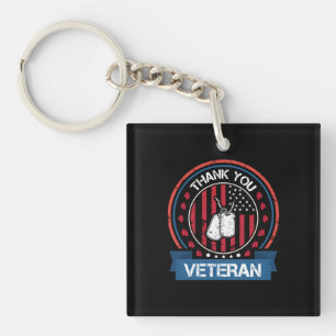 Dank je wel veteraan patriottisch militair eerbe sleutelhanger