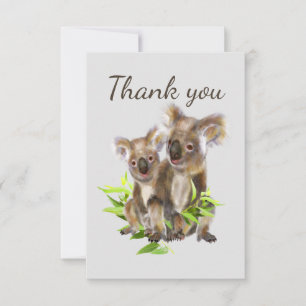 Dank je wel voor de curieuze Koala Beer Glasses An Bedankkaart
