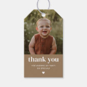 Dank je wel voor de verjaardagsfoto cadeaulabel (Voorkant)