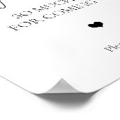 Dank je wel voor het komen bruidsgunst poster (Hoek)