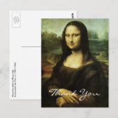 Dank je wel voor Leonardo da Vinci's Mona Lisa Briefkaart (Voorkant / Achterkant)