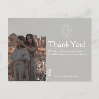 Dank je wel waarderingskaart voor kleding briefkaart