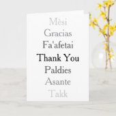 Dank je wel wereldwijd kaart (Gele Bloem)