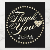 Dank je wel wijn etiket (Enkel label)