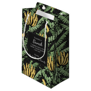 Dank je wel Zwarte Banaan Handgetekend Klein Cadeauzakje