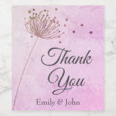 Dank je wijnfles geschenken wijn etiket (Enkel label)