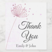 Dank je wijnfles gunsten wijn etiket (Enkel label)