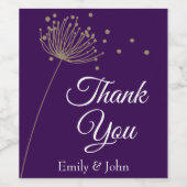 Dank je wijnfles gunsten wijn etiket (Enkel label)