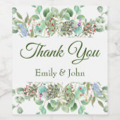 Dank je wijnfles gunsten wijn etiket (Enkel label)