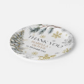 Dank je, Winter Papieren Bordje (Gekanteld)