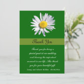 Dank je, witte aisy flower bedankkaart (Staand voorkant)