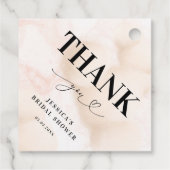 Dank je wolk 9 hart script bruidsfeest bedankjes labels (Achterkant)