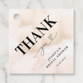 Dank je wolk negen hart script bruids douche bedankjes labels (Voorkant)