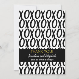 Dank je XOXO Knuffels Kusjes Minimalistisch Bedankkaart