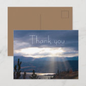 Dank Je Zonne Stralen Meer Oever Storm Wolken Briefkaart (Voorkant / Achterkant)