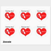 Dank je zuster Appreciation Heart Ronde Sticker (Vel)