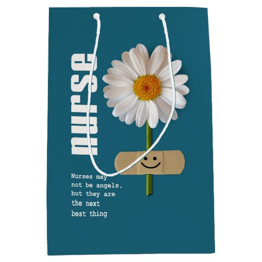 Dank je zuster. Smiling Daisy Medium Cadeauzakje (Voorkant)