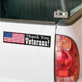 Dank jullie veteranen! bumpersticker (Op Truck)