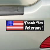 Dank jullie veteranen! bumpersticker (Op auto)