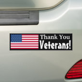 Dank jullie veteranen! bumpersticker (Op auto)