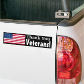 Dank jullie veteranen! bumpersticker (Op Truck)