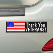 Dank jullie veteranen! bumpersticker (Op auto)