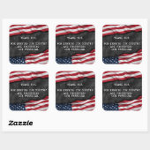 Dank jullie veteranen. vierkante sticker (Vel)