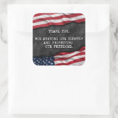 Dank jullie veteranen. vierkante sticker (Tas)