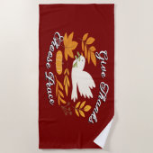 'Dank, Kies Vrede' Badhanddoek (Voorkant)