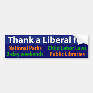 Dank Liberaal voor heel wat uw voorrechten Bumpersticker