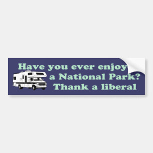 Dank Liberaal voor Nationale Parken Bumpersticker