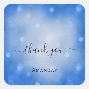 Dank Naam Favor Vrijgezellenfeest Bruiloft Sweet 1 Vierkante Sticker