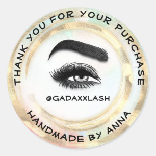 Dank Shopping Makeup Artist Lash Studio RoseWhite Ronde Sticker