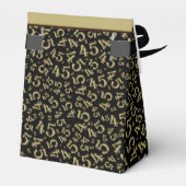 Dank u: 45e verjaardag thema goud/zwart bedankdoosjes (Achterkant)