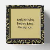 Dank u 60th Nummerpatroon Gold/Black Bedankdoosjes (Bovenkant)