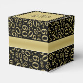 Dank u 60th Nummerpatroon Gold/Black Bedankdoosjes (Achterkant)