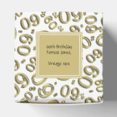 Dank u 60th Nummerpatroon Gold/White Bedankdoosjes (Bovenkant)