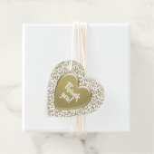 Dank u 70th Cool Nummer Patroon Goud en Wit Bedankjes Labels (In situ)