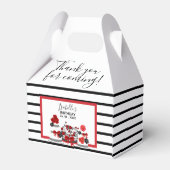 DANK U 75e Verjaardagsfeestje Zwart/Rood Elegant Bedankdoosjes (Achterkant)