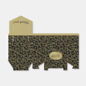 Dank u 80ste Verjaardag Zwart/Goud Nummerpatroon Bedankdoosjes (Uitgevouwen)