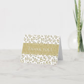 "Dank u!" 85e Gold/White Number Pattern Bedankkaart (Voorkant)