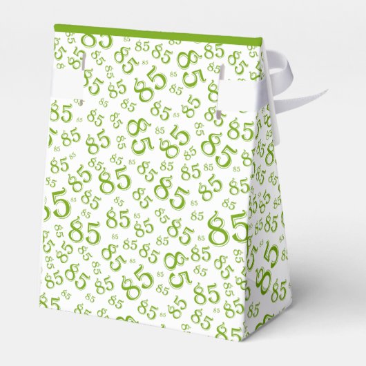 Dank u 85e groen/wit willekeurig nummerpatroon bedankdoosjes (Achterkant)