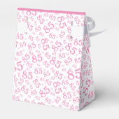 Dank u 85e roze/wit willekeurig nummerpatroon bedankdoosjes (Achterkant)