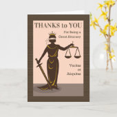 Dank u aan een grote advocaat Lady Justice Kaart (Gele Bloem)