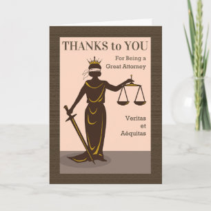 Dank u aan een grote advocaat Lady Justice Kaart