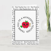 Dank u aan een Wonderful Leerlingenwaardering Kaart (Voorkant)