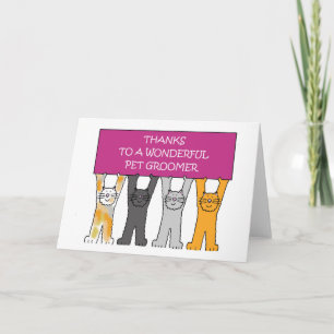Dank u aan Huisdier Groomer, de Katten van de Bedankkaart