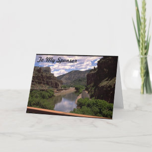 Dank u aan Mijn Sponsor Bedankkaart