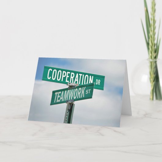 Dank u aan Werknemer Bedankkaart (Voorkant)