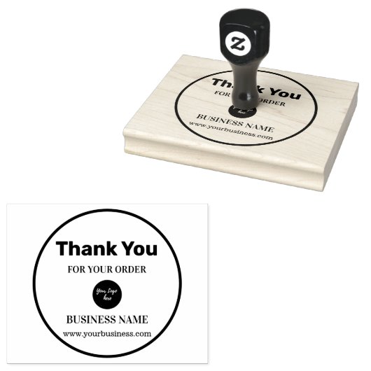 Dank u aangepaste elegante script cirkel tekst 	rubberstempel (Gestempeld)